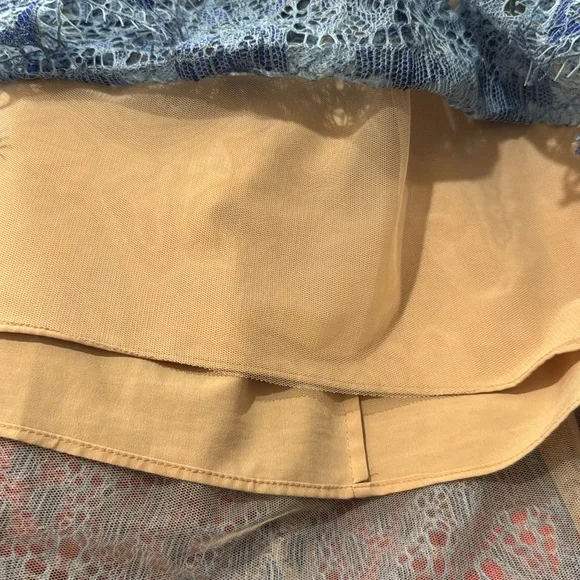 Bcbgmaxazria Women’s Taran Mini Dress Blue Lace Fit And Flare  Size 12 - Picture 10 of 11